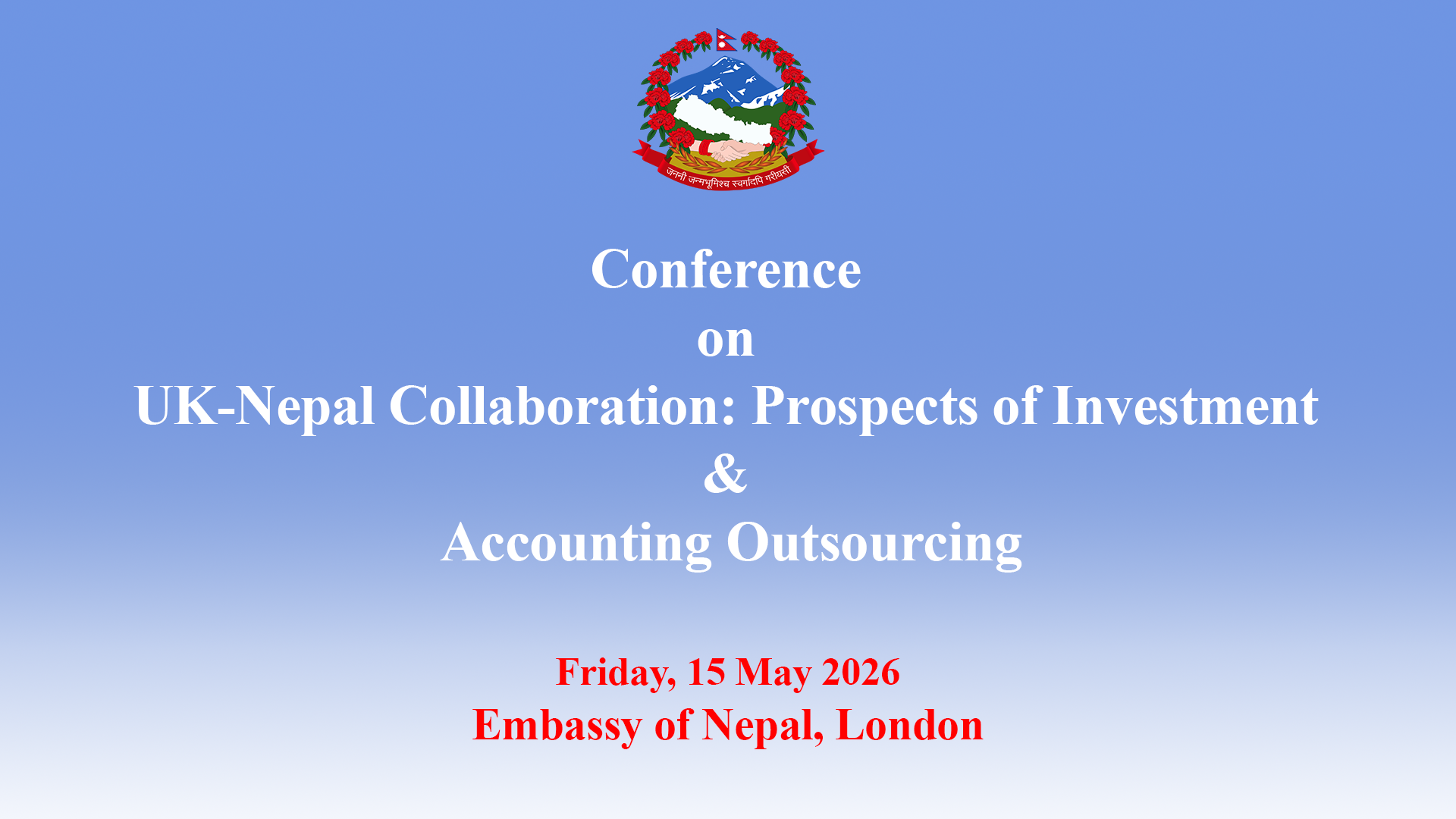 Conference on Nepal-UK Collaboration: Prospects of Investment and Accounting Outsourcing
