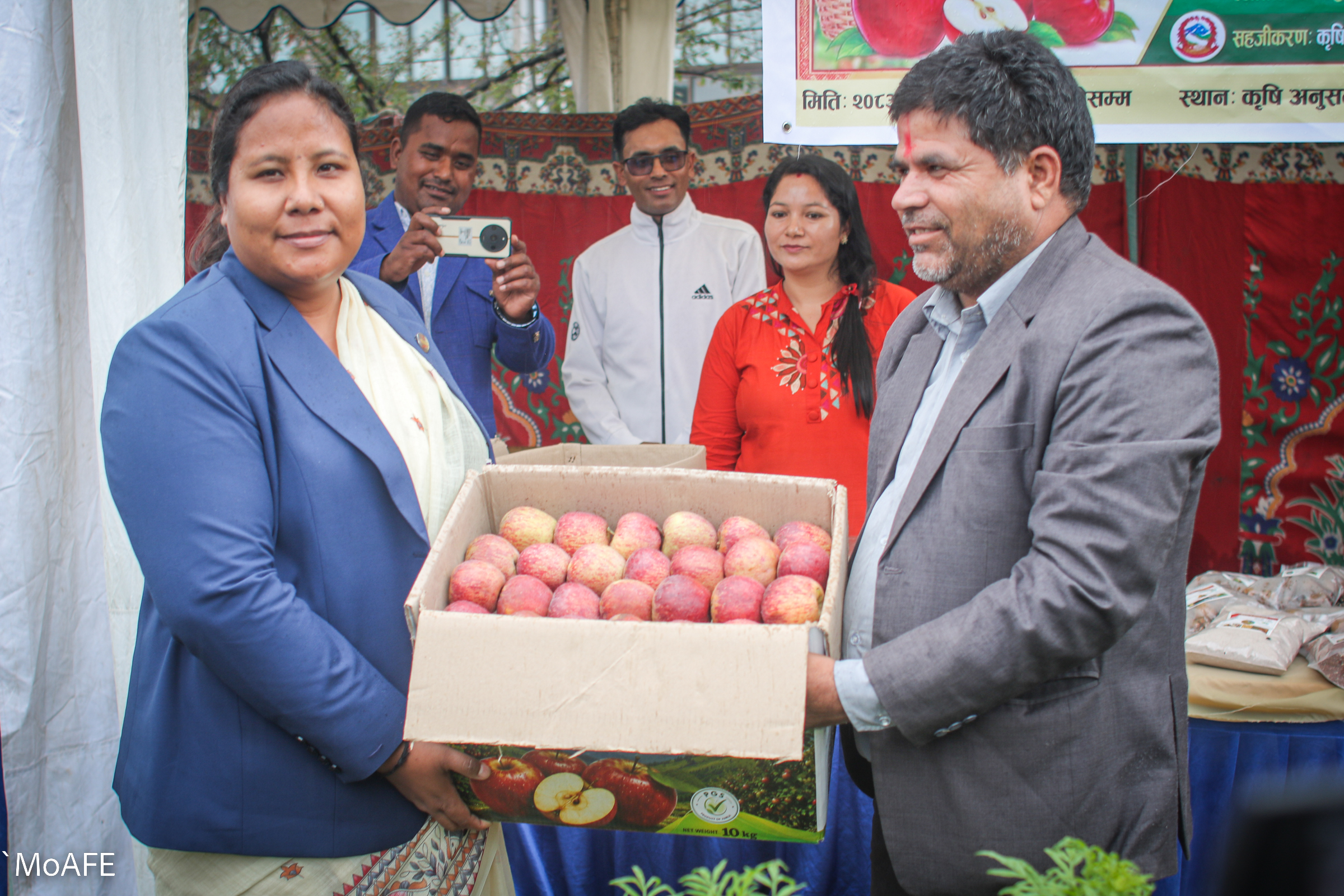 Connecting indigenous local products to the market! Minister for Agriculture, Forest and Environment, Gita Chaudhary, commits to strengthening the branding and commercial promotion of Jumla’s famous apples.