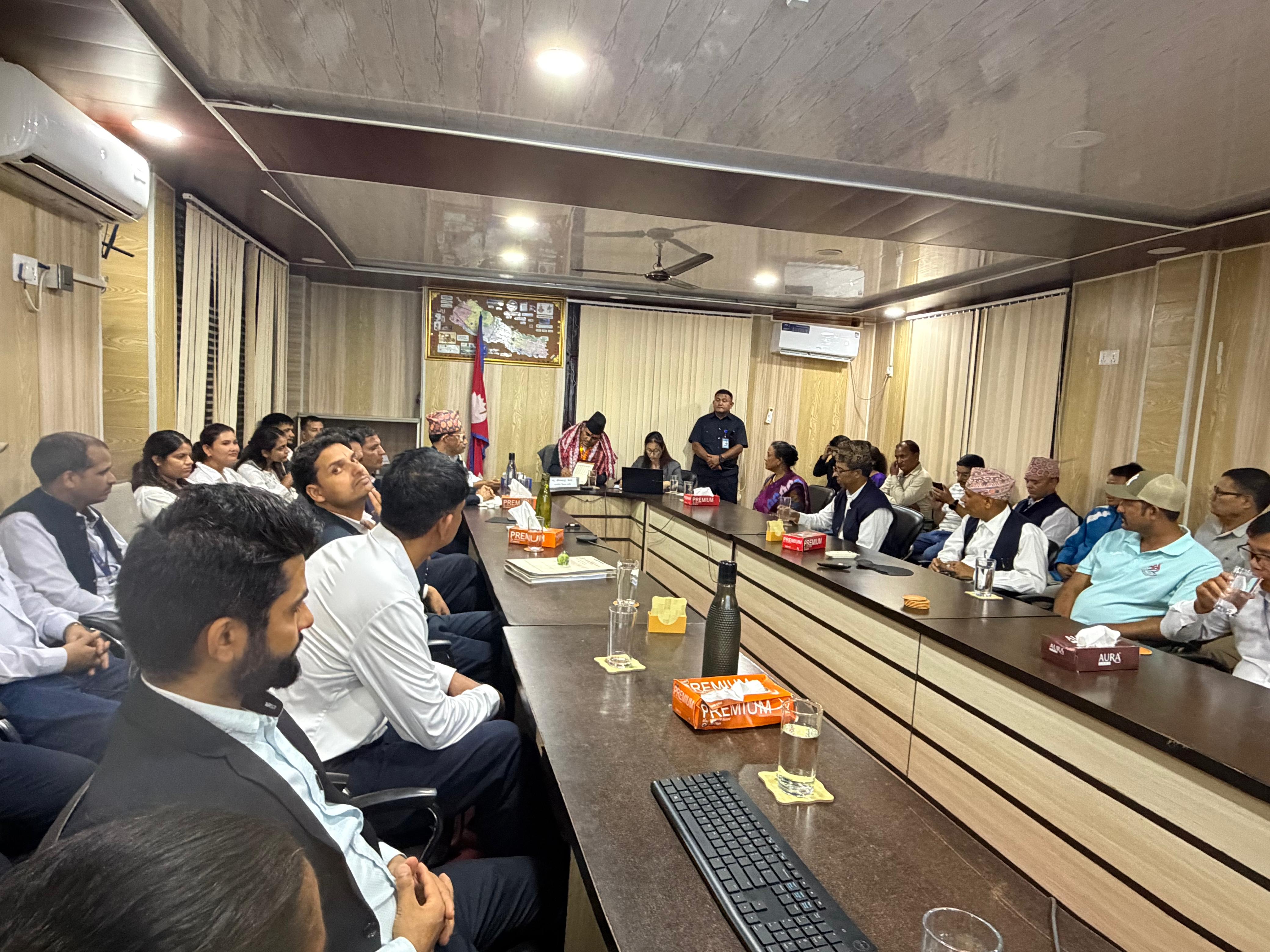 मा. मान्त्रीज्यूको स्वागतमा लिईएका तस्विर
