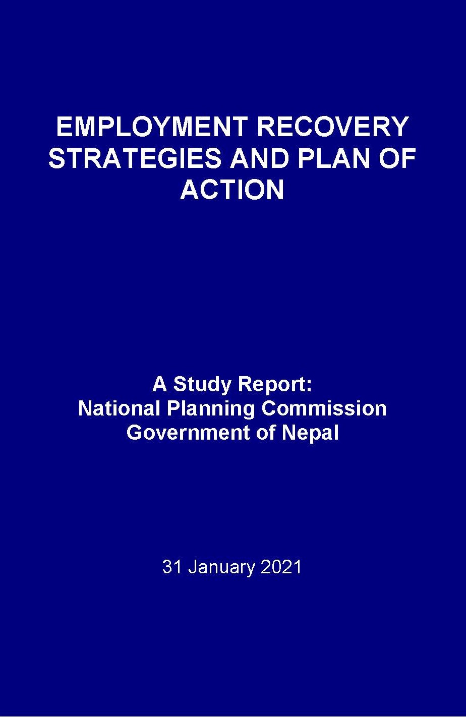 EMPLOYMENT RECOVERY STRATEGIES AND PLAN OF ACTION