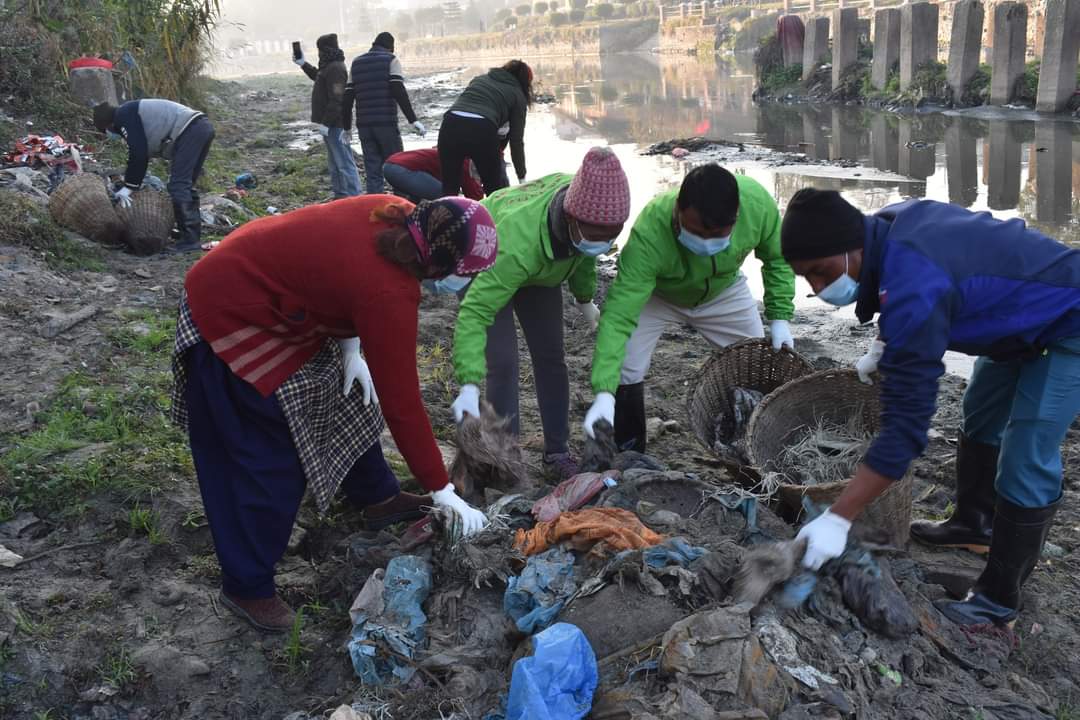 वाग्मती सफाइ महाअभियानको ५५४ औं सप्ताह सम्पन्न