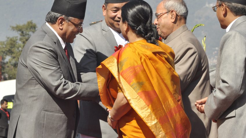 भारतीय राष्ट्रपतिलाई नेपालमा स्वागत