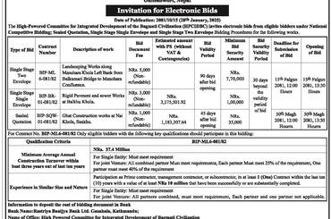 Invitation for Electronic Bids 2081/10/15 - img