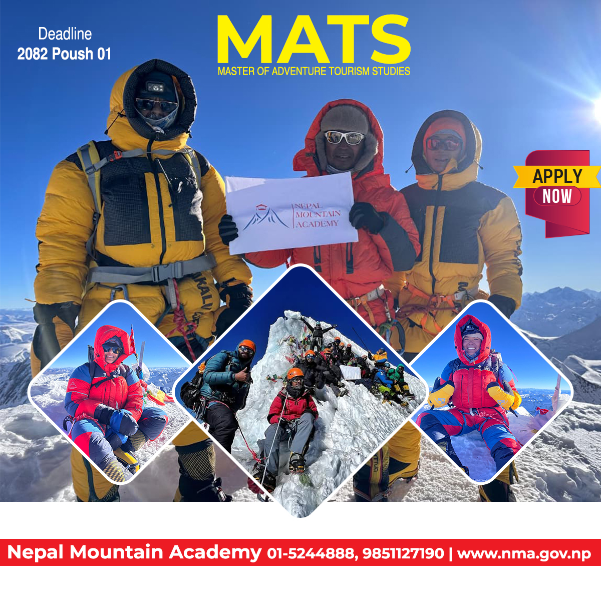 मास्टर अफ एडभेन्चर टुरिजम स्टडीज (MATS) को लागि भर्ना परीक्षा सूचना