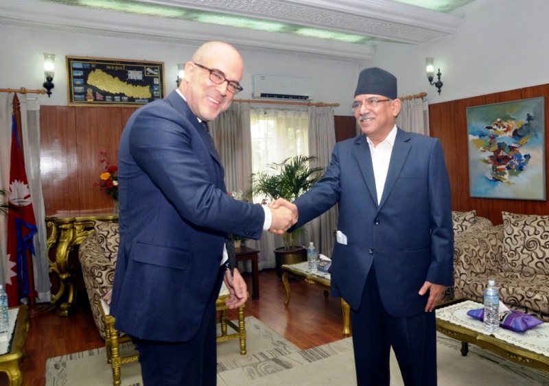 प्रधानमन्त्री र संयुक्त राष्ट्र संघका शरणार्थी आयुक्त नेपाल प्रतिनिधिबीच भेट