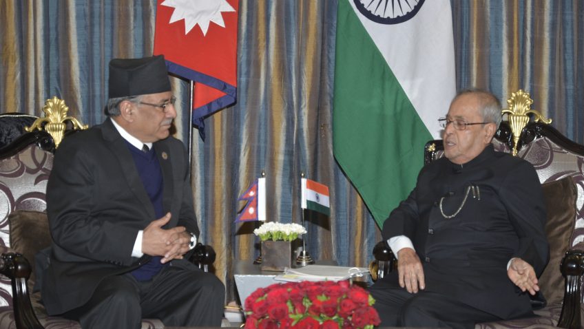 प्रधानमन्त्री र भारतीय राष्ट्रपतिबीच भेटवार्ता