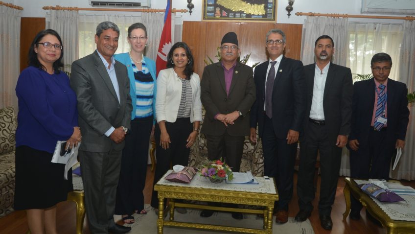 प्रधानमन्त्री र मिलेनियम कर्पोरेशनका उपप्रमूखबीच भेट