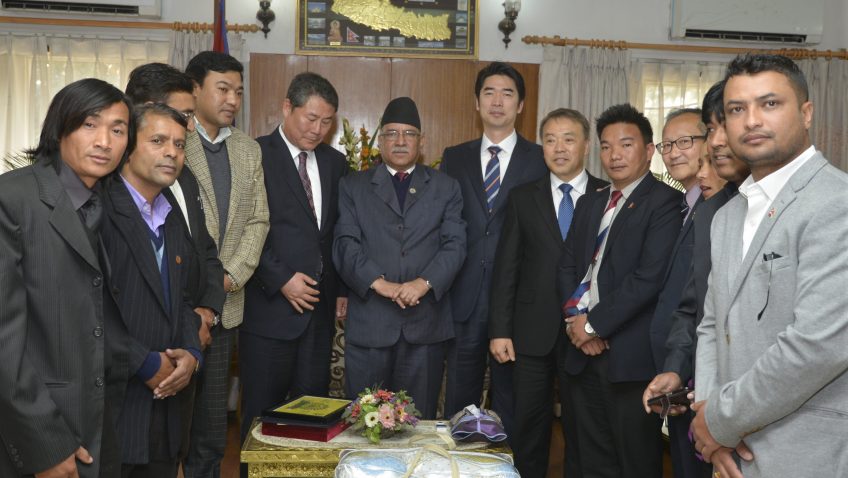 मार्सल आर्टको अन्तर्राष्ट्रिय अध्यक्षद्वारा प्रधानमन्त्रीसँग भेट