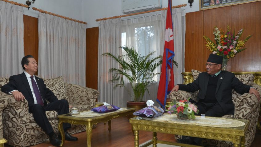 प्रधानमन्त्री र इन्टरपोलका अध्यक्ष होङ्ग्वीबीच भेट