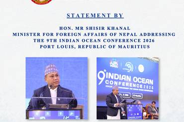 Statement by the Hon. Mr Shisir Khanal Minister for Foreign Affairs of Nepal  At the 9th Indian Ocean Conference 2026  Port Louis, Republic of Mauritius - img