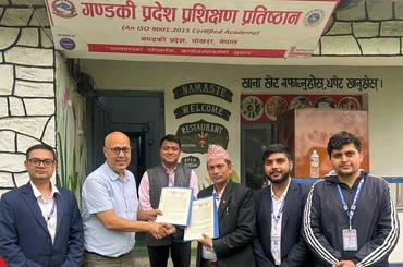 यस विभाग र गण्डकी प्रदेश प्रशिक्षण प्रतिष्ठान विच सेवा अन्तरआबद्दता गर्ने सम्बन्धमा समझदारी पत्रमा हस्ताक्षर भएको छ। मिति: २०८३/०१/११ गते - img