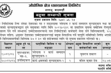 विज्ञापन नं. ९ र १०/०८१।०८२ को बढुवा सम्बन्धी सिफारिस भएको सूचना प्रकाशित मिति २०८२।०६।२२ गते - img