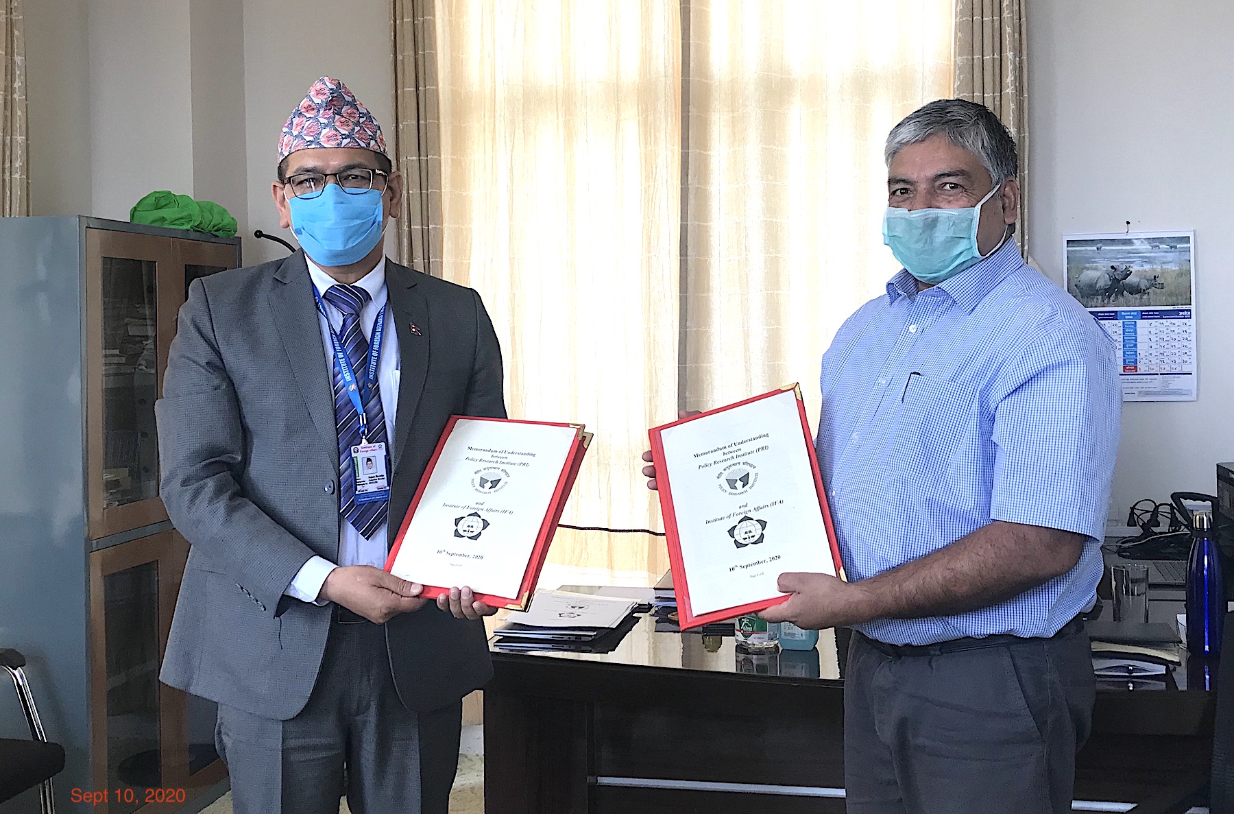 नीति अनुसन्धान प्रतिष्ठान र वैदेशिक मामिला प्रतिष्ठानबीच समझदारी पत्रमा हस्ताक्षर