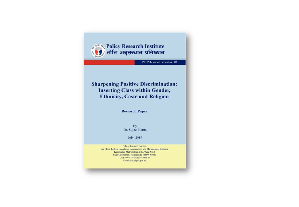 Research Paper- PPSN 007- Sharpening Positive Discrimination Inserting Class within Gender, Ethnicity, Caste and Religion