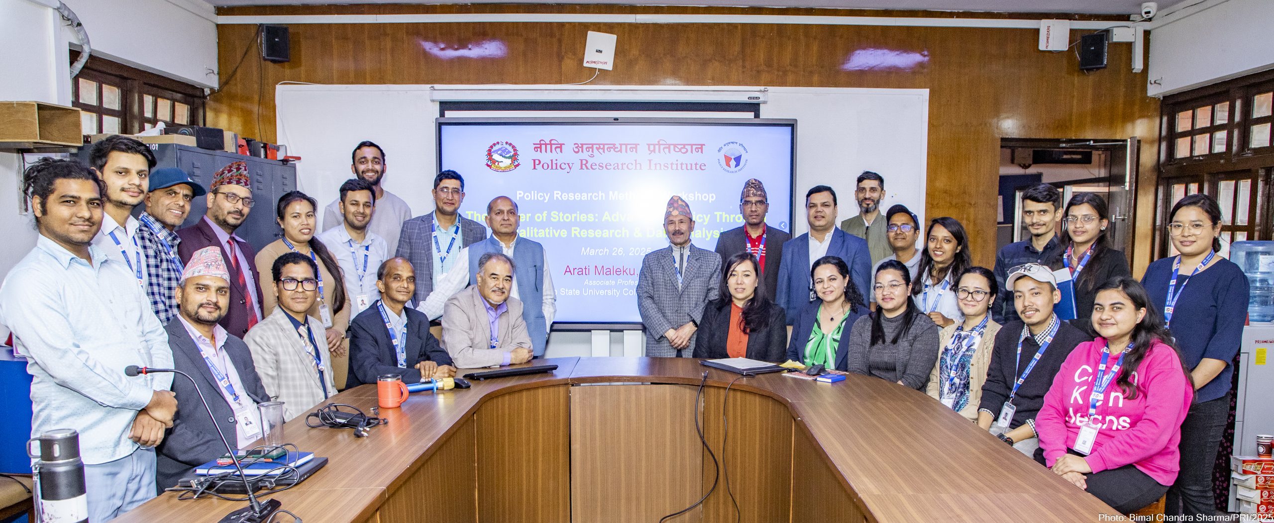 नीति अनुसन्धान प्रतिष्ठानका अनुसन्धानकर्ताहरूको लागि गुणात्मक शोधविधि तथा तथ्याङ्क विश्लेषणसम्बन्धी कार्यशाला गोष्ठीको आयोजना गरियो