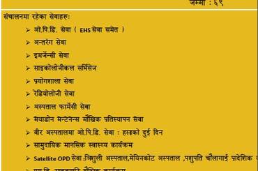 उपलब्ध बेडहरु तथा सेवाहरु - img