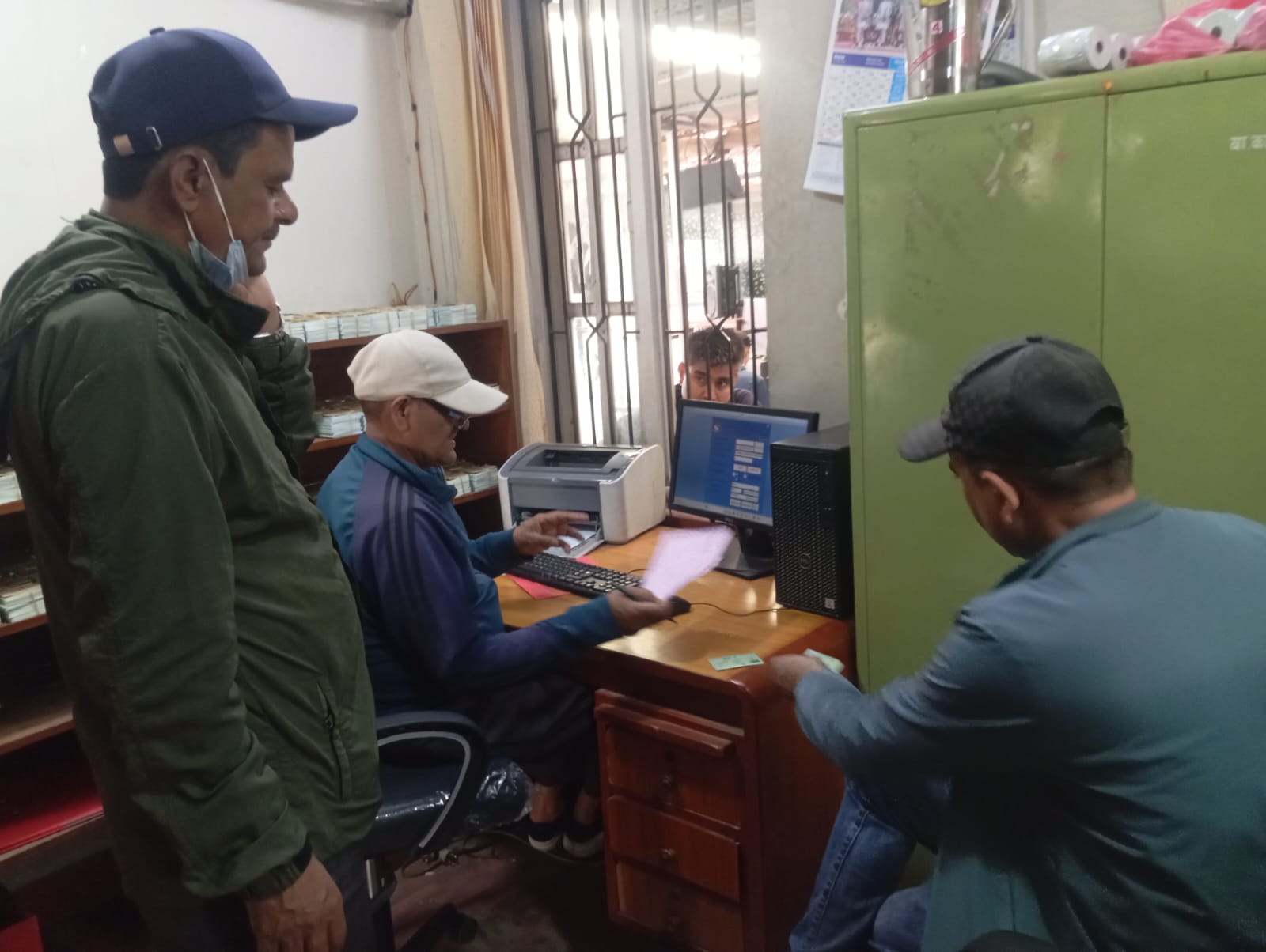 Distributing Driving License on TMO Kalanki, Thulobharyang
