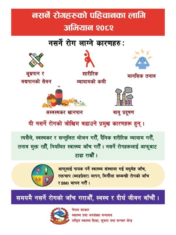 नसर्ने रोगहरूको पहिचान को लागि एक महिने अभियान: माघ २०८२