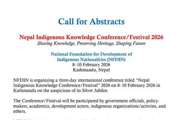 नेपाल आदिवासी ज्ञान सम्मेलन/महोत्सव २०२६ कार्यपत्रको साराँश आव्हान - img