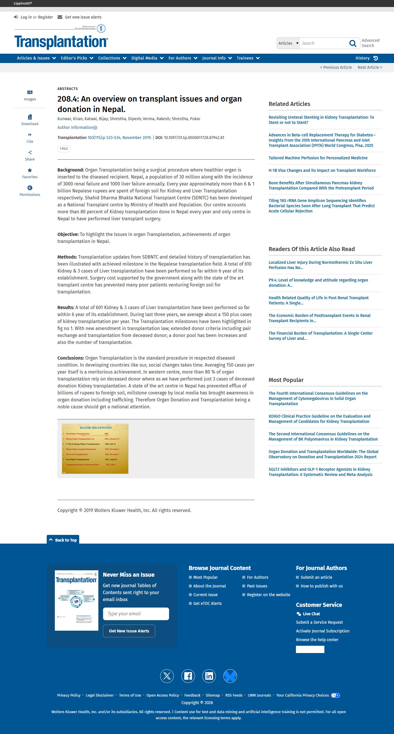 An overview on transplant issues and organ donation in Nepal