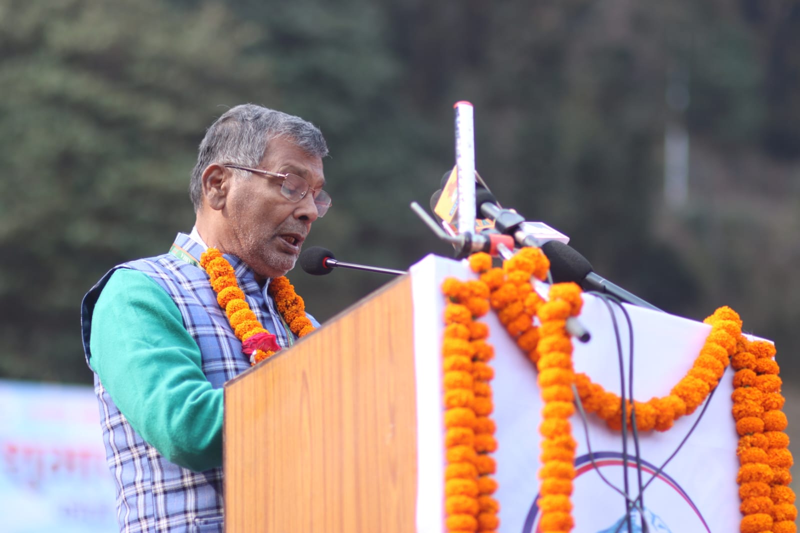 कोशी प्रदेश पर्यटन वर्ष, २०८२ शुभारम्भ समारोहलाई सम्बोधन गर्दै भारतीय लोकसभा सदस्य मा. रामप्रीत मण्डलज्यू
