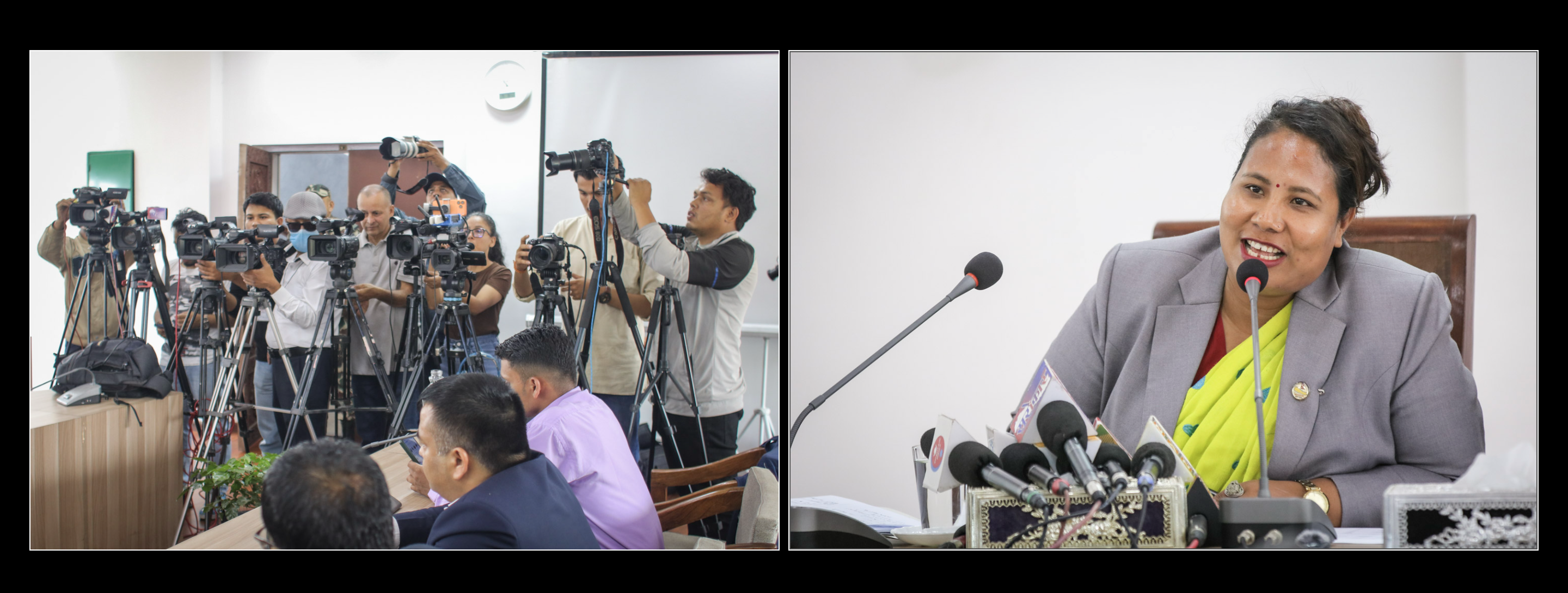 वर्तमान सरकार गठन पश्चातको १०० दिन अवधिको प्रगति सम्बन्धमा पत्रकार भेटघाट Press conference on the progress of the current government during the 100 days since its formation
