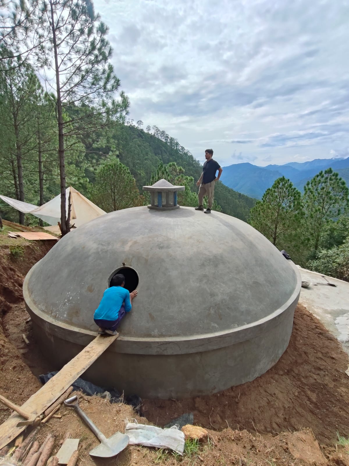 Under Construction RCC tank of Lamikhal Pothyan WSSP Aadarsh 4 Doti