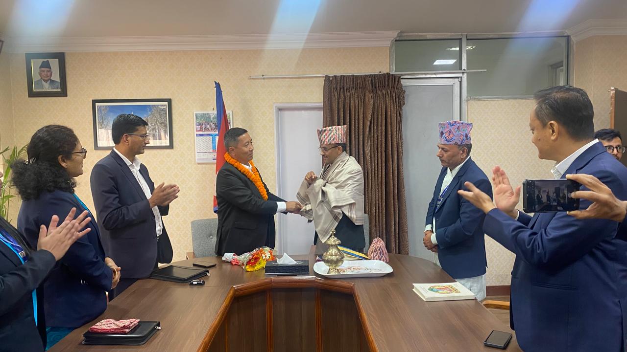 Farewell ceremony for Mr. Secretary Narayan Prasad Sharma Duwadi and welcome ceremony for Mr. Secretary Rudrasingh Tamang