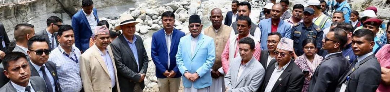 सम्माननीय प्रधानमन्त्री पुष्पकमल दाहालद्वारा मेलम्ची आयोजनाको स्थलगत निरीक्षण २०८० साल असार २ गते