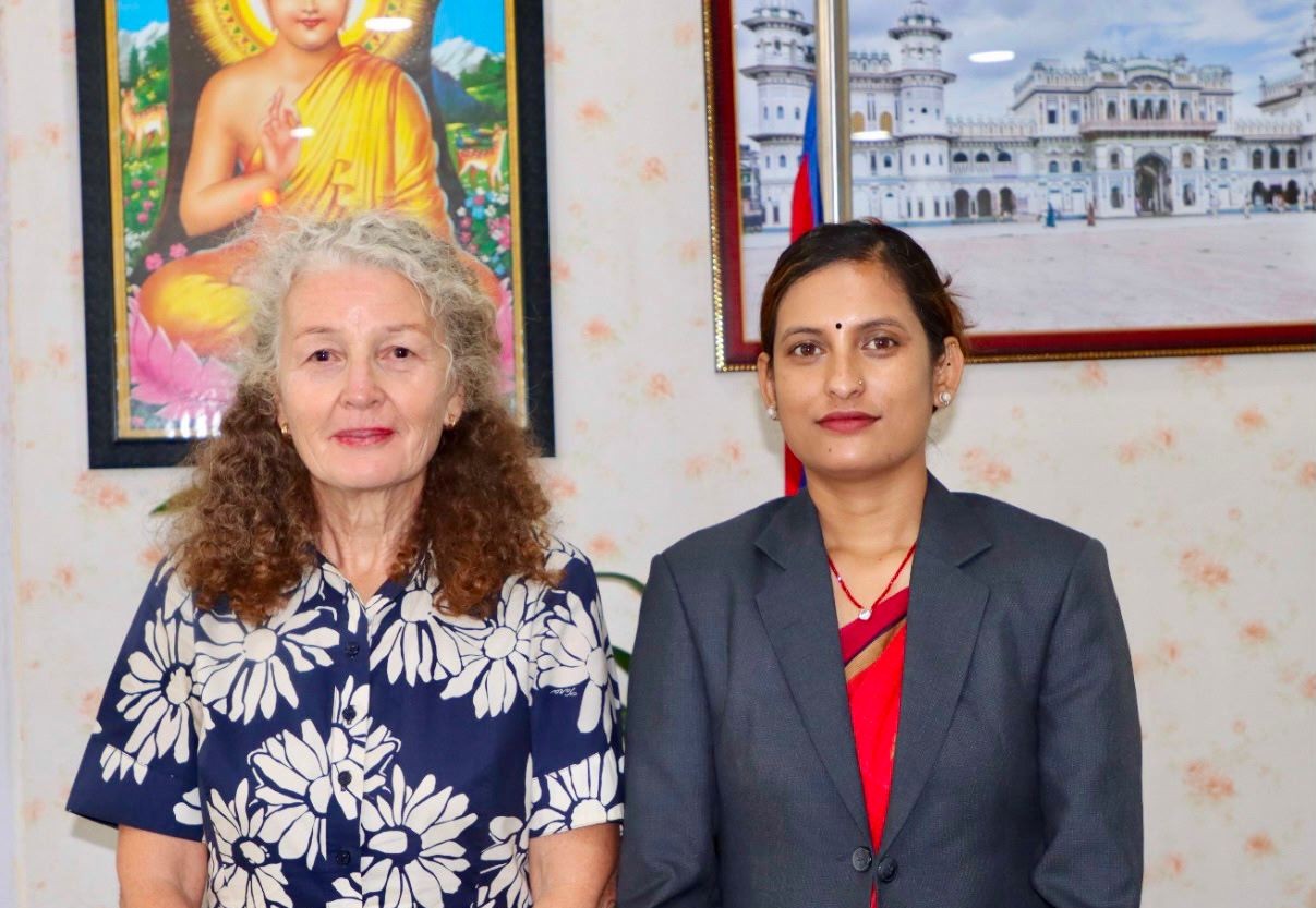 माननीय महिला, बालबालिका, लैङ्गिक तथा यौनिक अल्पसङ्ख्यक र सामाजिक सुरक्षा मन्त्री सिता बादीज्यूसँग संयुक्त राष्ट्रसंघका आवासीय संयोजक H.E. Ms. Lila Pieters लगायत UN प्रतिनिधिहरू संग मन्त्रालयमा शिष्टाचार भेट गर्नुभयो।