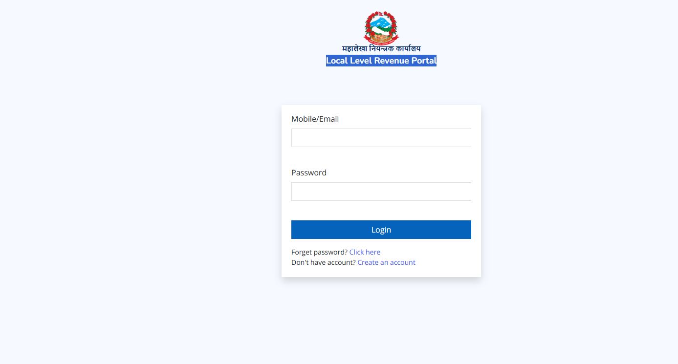 Local Level Revenue Portal